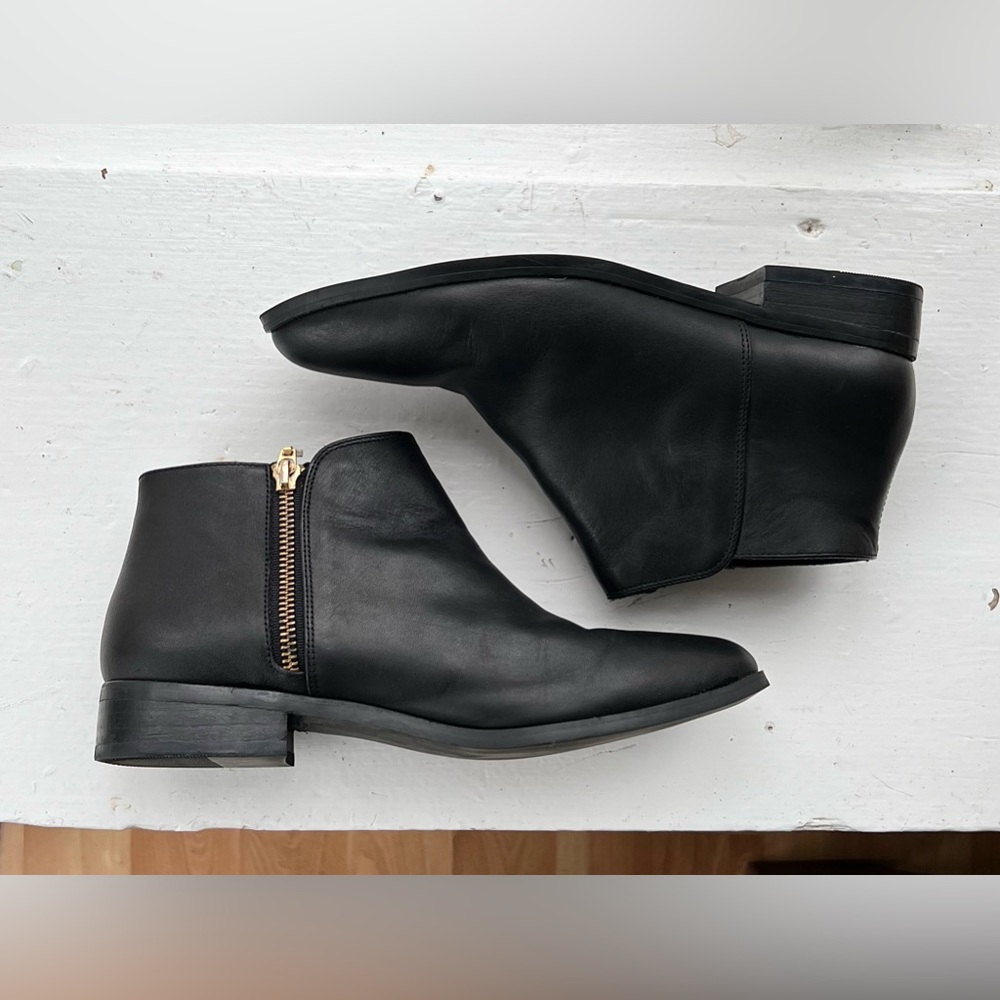 Nisolo Leather Everyday Black Chelsea Boot Side Zip Size 8